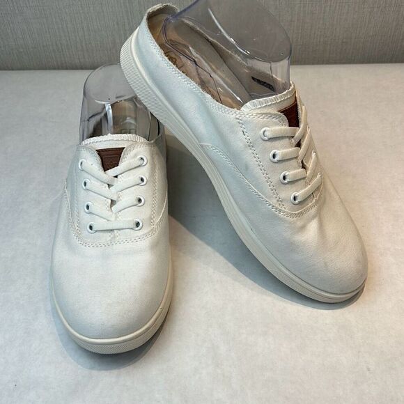 NEW Spenco White Canvas Slip On Tennis Shoes Womens Sz 9 Orthotic Sneakers (2) - Picture 1 of 9